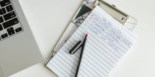 A checklist on a clipboard